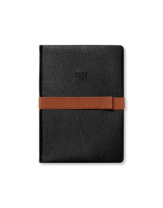 Agenda annuale 2025 Letts 12 Mesi, Oslo A6 settimanale nero - 14,8 x 10,5 cm