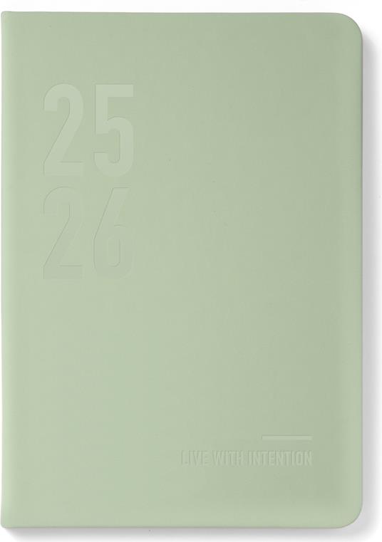 Agenda annuale 2025 Letts 12 Mesi, Conscious A5 giornaliera  salvia - 21 x 14,8 cm