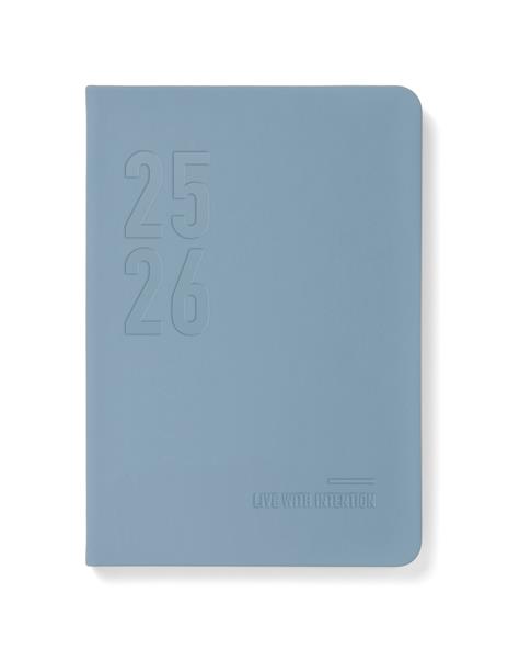 Agenda annuale 2025 Letts 12 Mesi, Conscious A5 giornaliera  azzurro - 21 x 14,8 cm