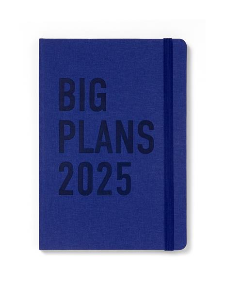Agenda annuale 2025 Letts 12 Mesi, Big Plans A5 settimanale blu - 21 x 14,8 cm