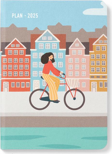 Agenda annuale 2025 Letts 12 Mesi, Wanderlust A6 settimanale Amsterdam - 14,8 x 10,5 cm