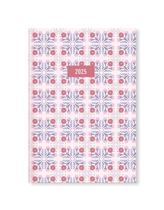 Agenda annuale 2025 Letts 12 Mesi, Morocco A5 settimanale rosa - 21 x 14,8 cm