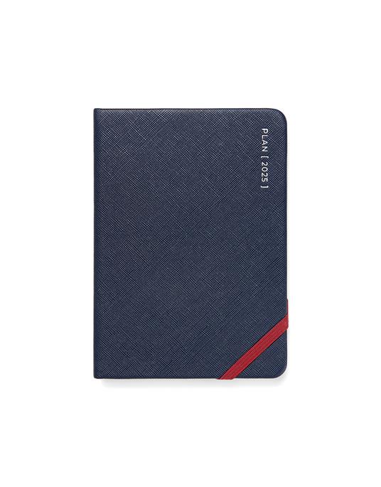 Agenda annuale 2025 Letts 12 Mesi, Serene A6 settimanale blu notte - 14,8 x 10,5 cm