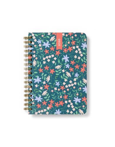 Agenda accademica 2025-2026 Spring Valley A6 Settimanale Verde  (18 mesi) - 14,8 x 10,5 cm