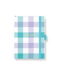 Agenda accademica 2025-2026 Gingham A6 Settimanale Azzurro - 14,8 x 10,5 cm
