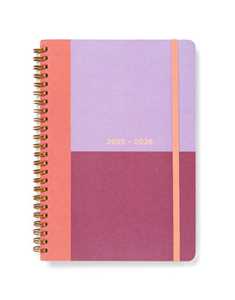 Cartoleria Agenda accademica 2025-2026 Colour Block A5 Giornaliero Lampone - 21 x 14,8 cm Letts
