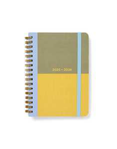 Cartoleria Agenda accademica 2025-2026 Colour Block A6 Giornaliero Lime - 14,8 x 10,5 cm Letts