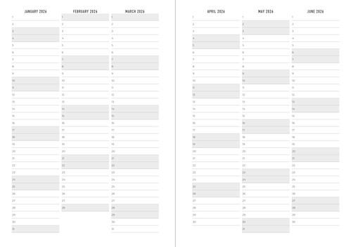 Agenda accademica 2025-2026 Colour Block A6 Giornaliero Lime - 14,8 x 10,5 cm - 5