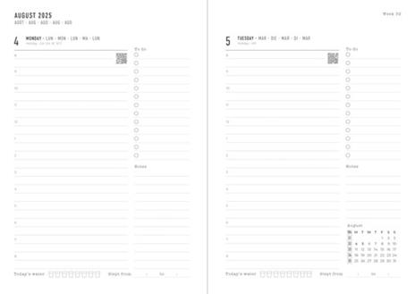 Agenda accademica 2025-2026 Bumblebee A5 Giornaliero Salvia - 21 x 14,8 cm - 2