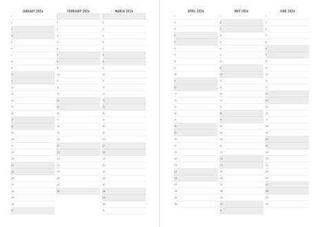 Agenda accademica 2025-2026 Bumblebee A5 Giornaliero Salvia - 21 x 14,8 cm - 4