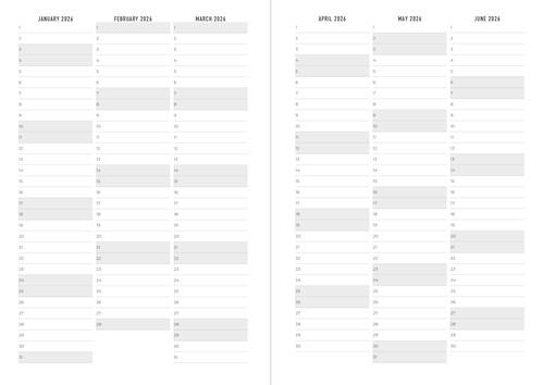 Agenda accademica 2025-2026 Bumblebee A5 Giornaliero Salvia - 21 x 14,8 cm - 4