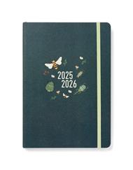 Agenda accademica 2025-2026 Bumblebee A5 Giornaliero Verde scuro - 21 x 14,8 cm