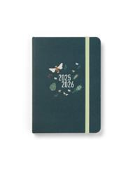 Agenda accademica 2025-2026 Bumblebee A6 Giornaliero Verde scuro - 14,8 x 10,5 cm