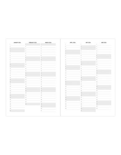 Agenda accademica 2025-2026 Botanics A5 Settimanale Verde - 21 x 14,8 cm - 4