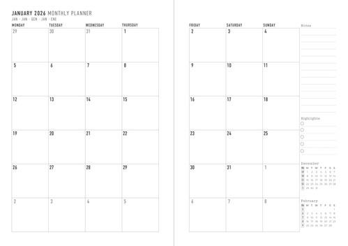 Agenda accademica 2025-2026 Botanics A5 Giornaliero Verde - 21 x 14,8 cm - 3