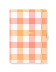 Cartoleria Agenda accademica 2025-2026 Gingham A5 Settimanale Arancione - 21 x 14,8 cm Letts