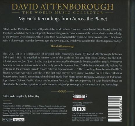 David Attenborough. My Field Recordings from Across the Planet - CD Audio - 2