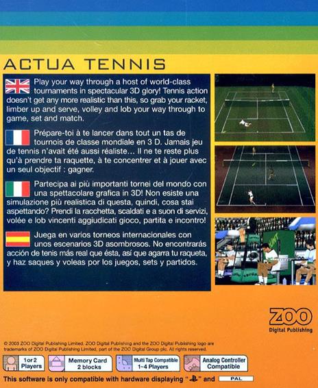 Actua Tennis - 2