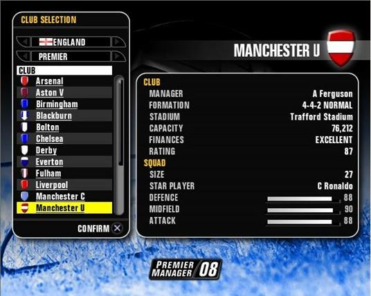 Premier Manager 08 - 2