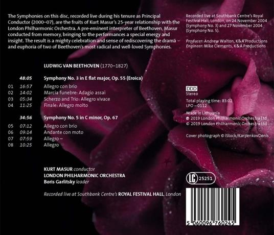 Sinfonie n.3, n.5 - CD Audio di Ludwig van Beethoven - 2