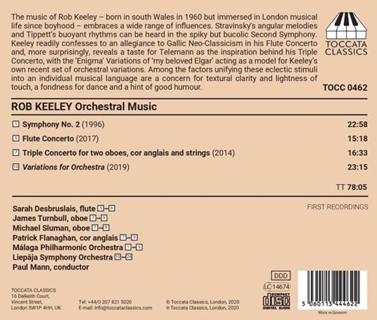Orchestral Music - CD Audio di Rob Keeley - 2