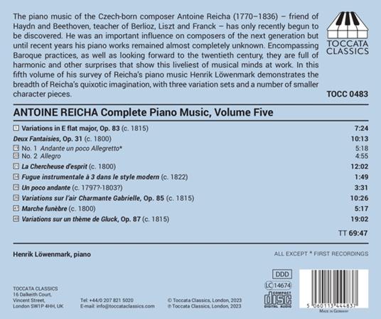 Samtliche Klavierwerke Vol.5 - CD Audio di Henrik Löwenmark - 2