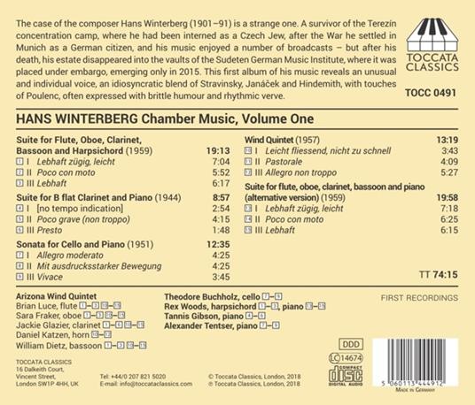 Musica da camera vol.1 - CD Audio di Hans Winterberg - 2