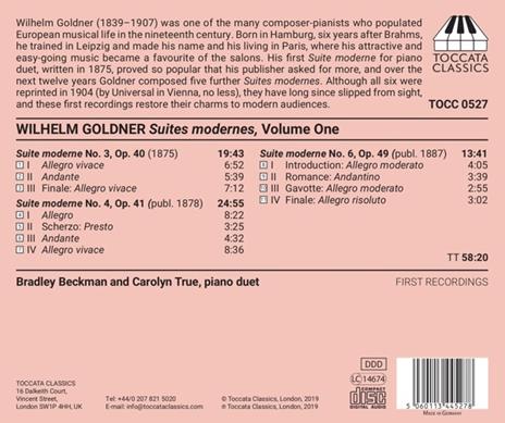 Suites Modernes vol.1 - CD Audio di Wilhelm Goldner - 2