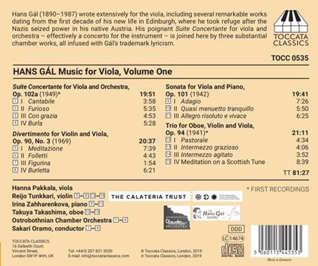 Musik Fur Viola, Vol.1 - CD Audio di Hans Gal - 2