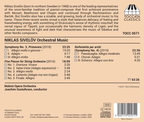Orchestral Music - CD Audio di Niklas Sivelov - 2
