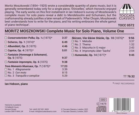 Complete Music for Piano Solo vol.1 - CD Audio di Moritz Moszkowski,Ian Hobson - 2