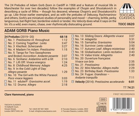 Piano Music - CD Audio di Adam Gorb - 2