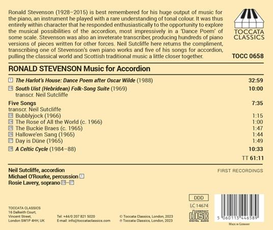 Music For Accordion - CD Audio di Ronald Stevenson - 2