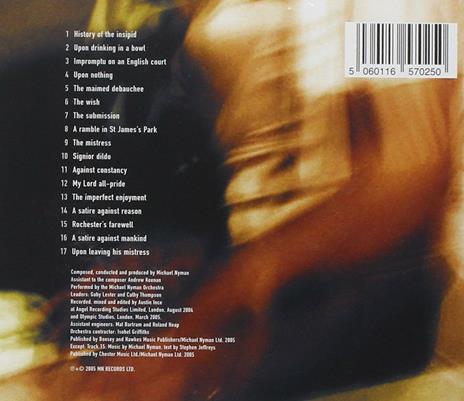 The Libertine (Colonna sonora) - CD Audio di Michael Nyman - 2