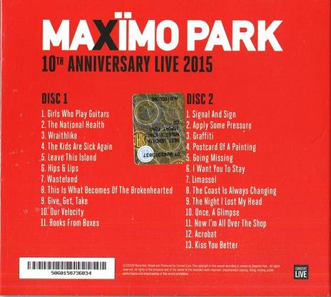 10th Anniversary Live London Roadhouse - CD Audio di Maximo Park - 2