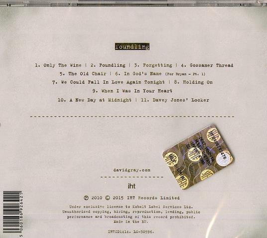 Foundling - CD Audio di David Gray - 2
