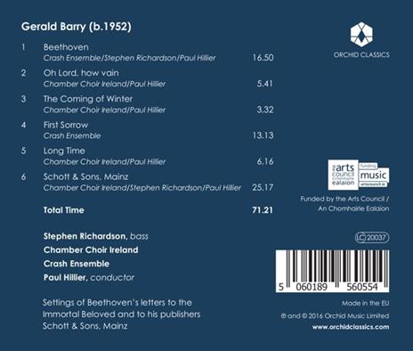 Barry Meets Beethoven - CD Audio di Ludwig van Beethoven,Gerald Barry,Chamber Choir Ireland - 2