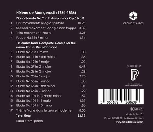 French Music Of The 19th Century - CD Audio di Hélène de Montgeroult - 2