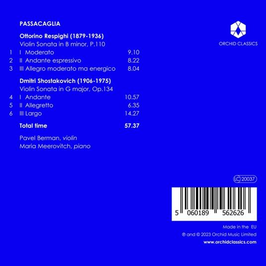 Passacaglia: Violinsonaten - CD Audio di Pavel Berman - 2