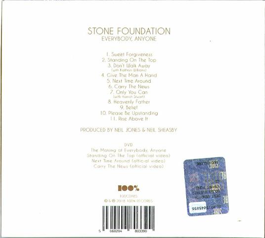 Everybody, Anyone - CD Audio + DVD di Stone Foundation - 2