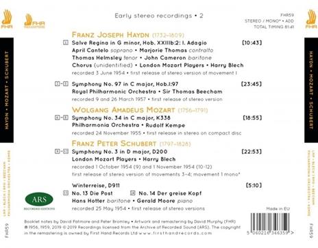 Early Stereo Recordings 2 - CD Audio di Sir Thomas Beecham - 2