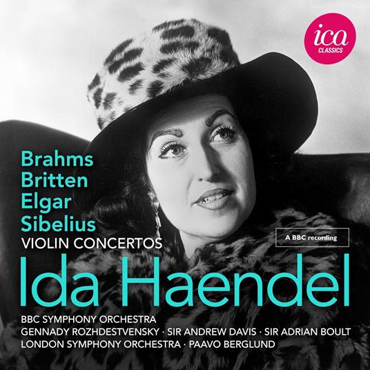 Britten, Brahms, Elgar & Sibelius: Violin Concertos - CD Audio di Ida Haendel