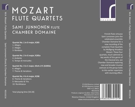 Quartetti con Flauto - CD Audio di Wolfgang Amadeus Mozart - 2