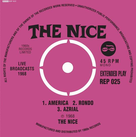 Live Broadcasts 1968 Ep - Vinile LP di Nice