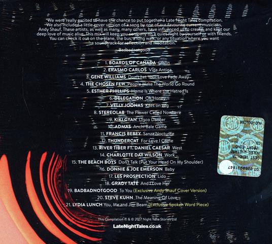 Late Night Tales - CD Audio di Badbadnotgood - 2