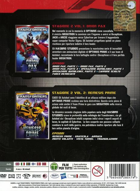 Transformers Prime. Stagione 2. Vol. 1-2 (2 DVD)<span>.</span> Collector's Box di Vinton Heuck,David Hartman - DVD - 2