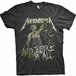 T-Shirt Unisex Tg. 2XL. Metallica: Justice Vintage