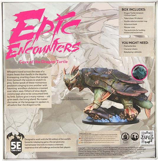Epic Encounters Rpg Gioco Da Tavolo Cove Of The Dragon Turtle *english Version* Steamforged Games - 2