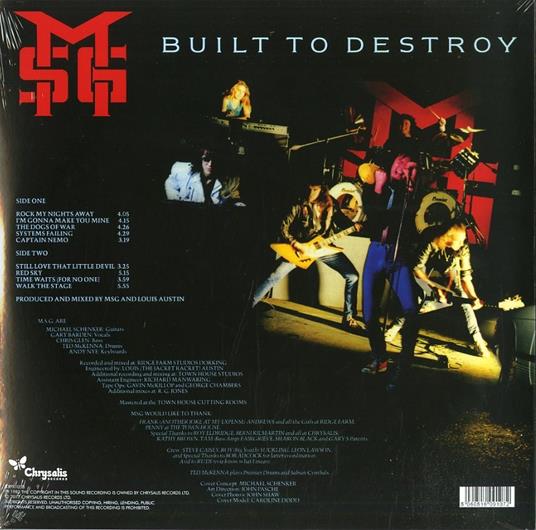 Built to Destroy (Picture Disc) - Vinile LP di Michael Schenker (Group) - 2