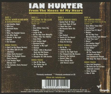 From the Knees of My Heart. The Chrysalis Years 1979-1981 - CD Audio di Ian Hunter - 2